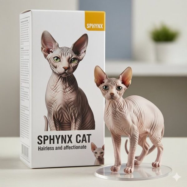 nano banana prompts example showing cat converted to collectible toy packaging
