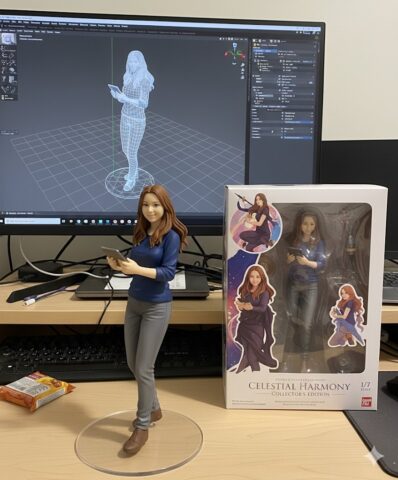 nano banana prompts generating professional collectible figure with packaging