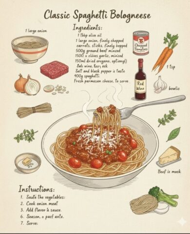 food blog recipe card designed using nano banana prompts artistic style