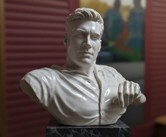 portrait converted to museum-quality statue with nano banana prompts